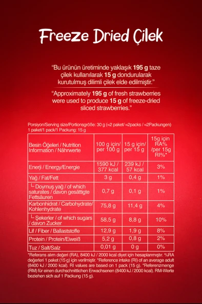 Freeze Dried Dilim Çilek - Resim 6