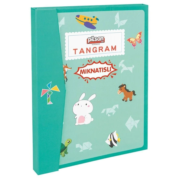 03 569 Ahşap Manyetik Tangram -Pilsan Oyuncak ürün görseli 1