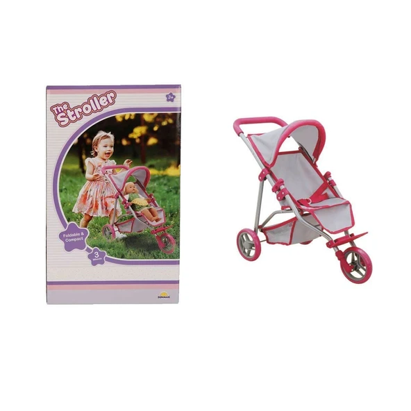 9614  3 Tekerlekli Pembe Gri Puset -Sunman ürün görseli 1