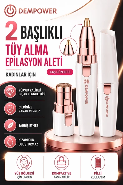 Kadınlar İçin Hassas Tüy Alma ve Kaş Düzeltme Özellikli Mini Epilasyon Aleti ürün görseli 1