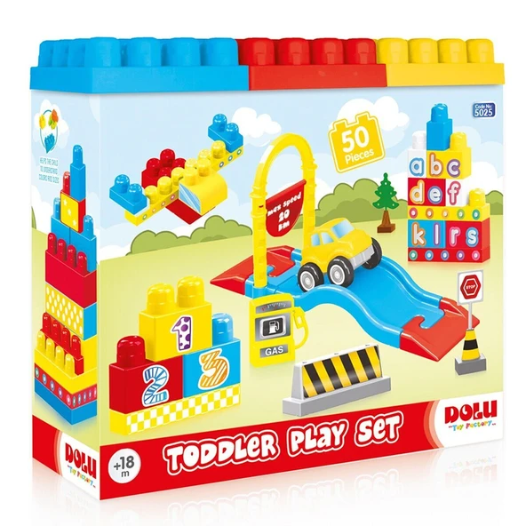 5235 OYUNCAK YOL VE BLOK SET 50 PARÇA - Resim 5