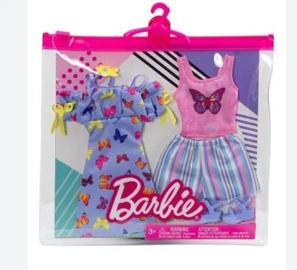 GWF04 Barbie'nin Kıyafet Koleksiyonu 2'li Paketler / +3 yaş ürün görseli 1