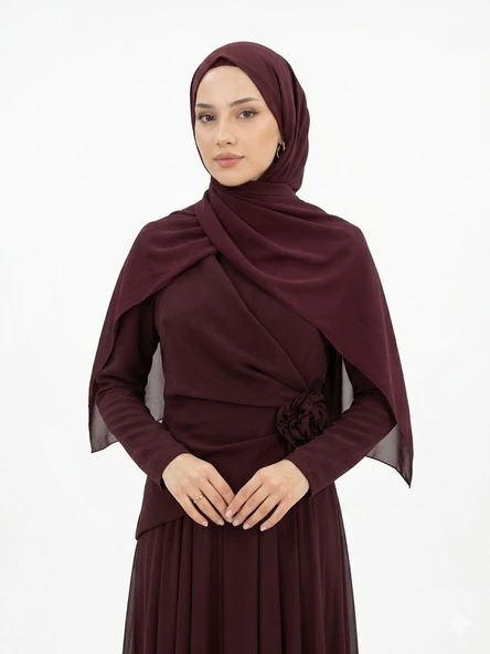 4525 TUAY KREP ELBİSE - Resim 7