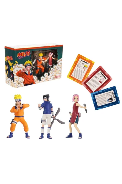 Naruto 3’lü Figür Seti – Sasuke, Sakura ve Naruto Tek Kutuda! ürün görseli 1