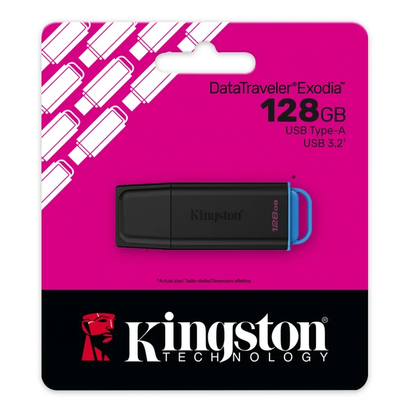 128GB USB3.2 DTXG2/128GB EXODIA KINGSTON - Resim 2