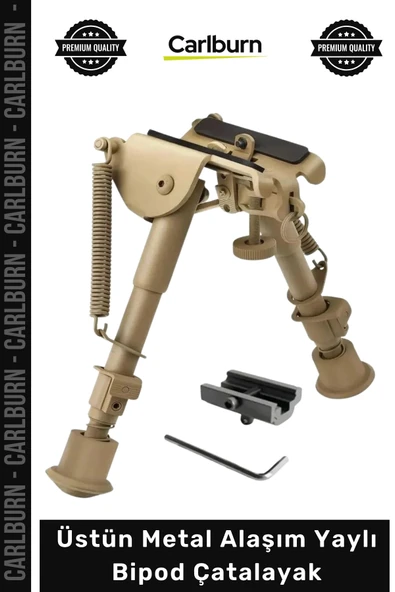 #Bipod Profesyonel Atış Destek Aparatı Ayarlanabilir Üstün Metal Alaşım Yaylı Bipod Çatalayak ürün görseli 1