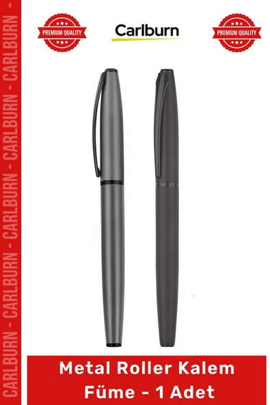 #Kalem Prestijli Şık Tasarım Kurumsal Hediye Lüks Ofis Yazım Gereçleri Metal Roller Kalem Füme - 1 Adet ürün görseli 1