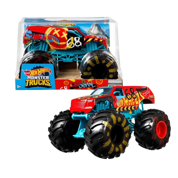 FYJ83 Hot Wheels Monster Trucks 1:24 Arabalar - Resim 7