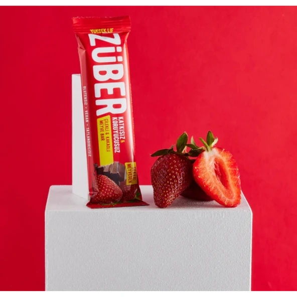 Züber Meyve Barı 40 Gr Çilekli Kakaolu ürün görseli 1