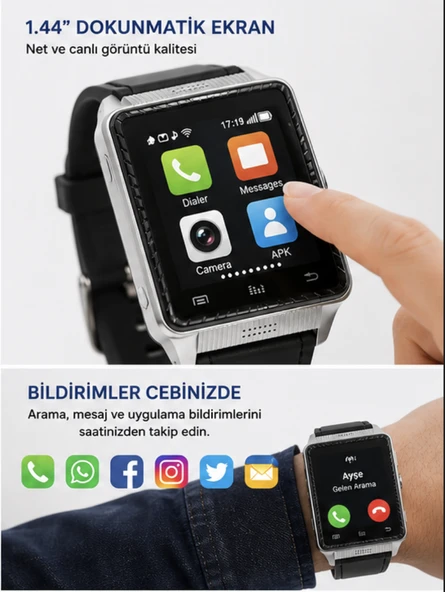 Concord Bluetooth Akıllı Saat Dokunmatik Ekranlı - Resim 2