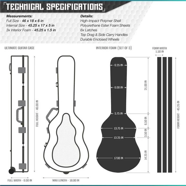 SAVIOR ULTIMATE GUITAR Tekli Tüfek Çantası (Gri) - Resim 7