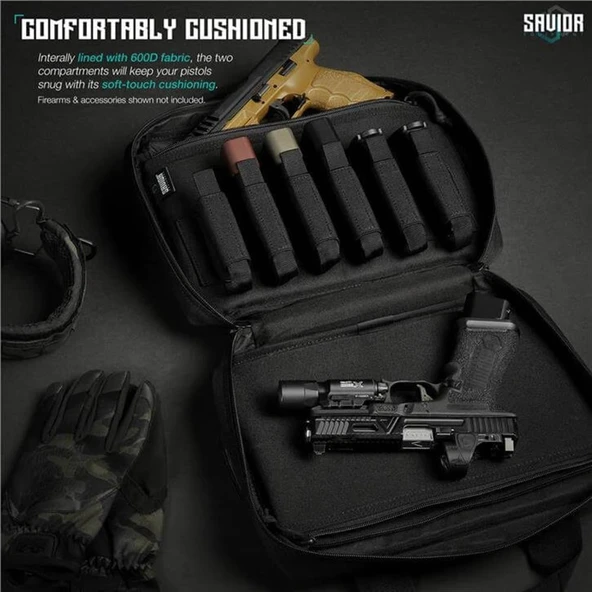 SAVIOR SPECIALIST Çift Kapasiteli Tabanca Çantası (Siyah) - Resim 3