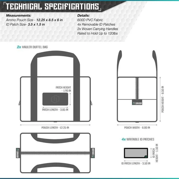 SAVIOR MINI HAULER Duffle Çanta (2'li) (Kamuflaj) - Resim 5