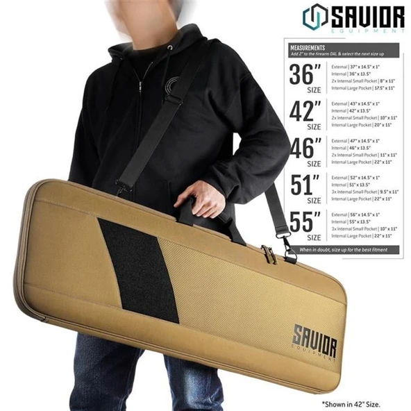 SAVIOR SPECIALIST Tekli Tüfek Çantası 46" (Toprak) - Resim 7