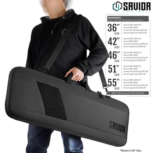 SAVIOR SPECIALIST Tekli Tüfek Çantası 46" (Siyah) - Resim 7