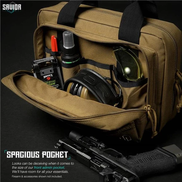 SAVIOR SPECIALIST Çift Kapasiteli Tabanca Çantası (Toprak) - Resim 5