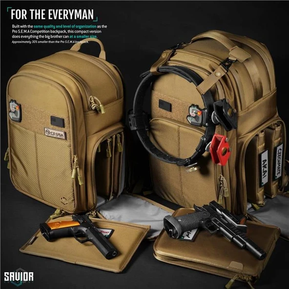 SAVIOR COMPACT S.E.M.A. Tabanca Sırt Çantası (Toprak) - Resim 6