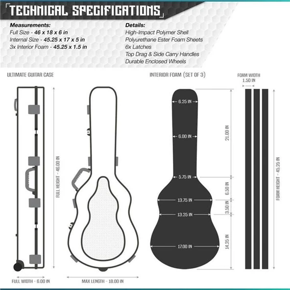SAVIOR ULTIMATE GUITAR Tekli Tüfek Çantası (Siyah) - Resim 7