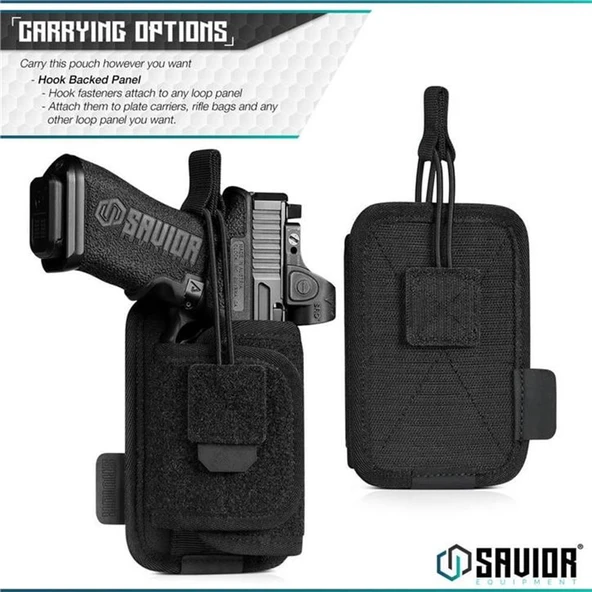 SAVIOR Universal Tabanca Kılıfı (Siyah) - Resim 6
