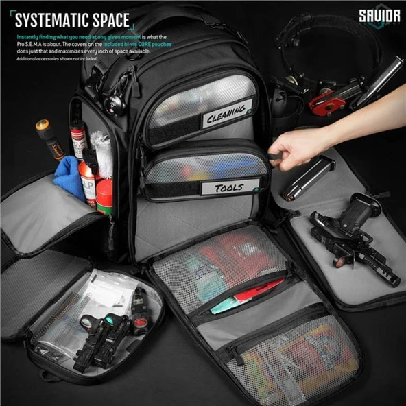 SAVIOR PRO S.E.M.A. Tabanca Sırt Çantası (Siyah) - Resim 5