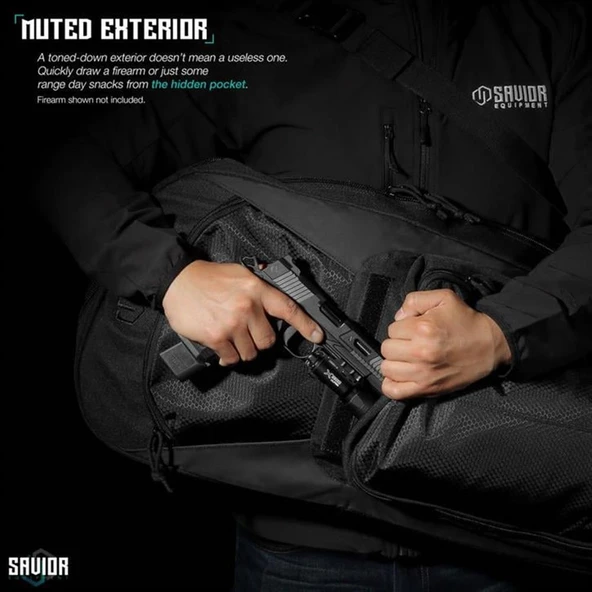 SAVIOR SPECIALIST COVERT Tekli Tüfek Çantası 38" (Siyah) - Resim 5