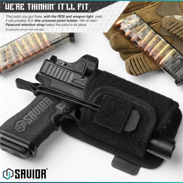SAVIOR Universal Tabanca Kılıfı (Siyah) - Resim 2