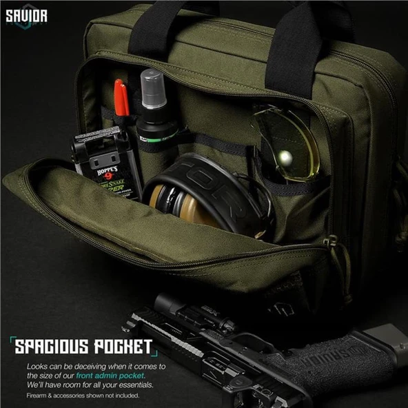SAVIOR SPECIALIST Çift Kapasiteli Tabanca Çantası (K.Yeşil) - Resim 5