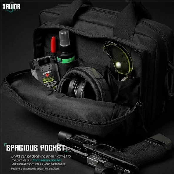 SAVIOR SPECIALIST Çift Kapasiteli Tabanca Çantası (Siyah) - Resim 5