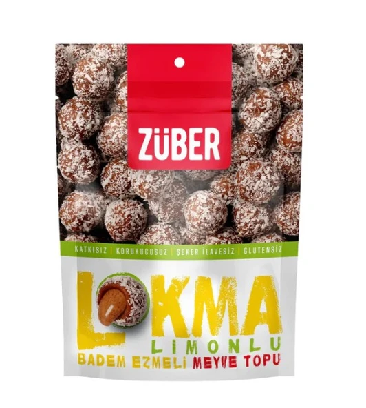 Züber Lokma Meyve Topu 96 Gr Limonlu Badem Ezmeli ürün görseli 1