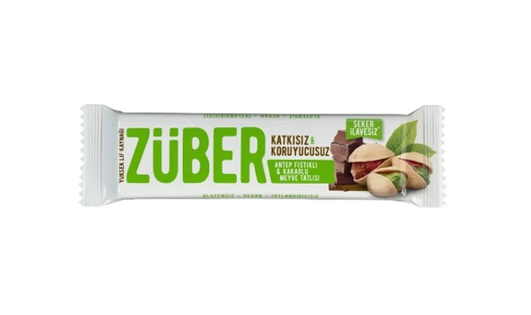 Züber Antep Fıstıklı ve Kakaolu Meyve Barı 40 Gr ürün görseli 1
