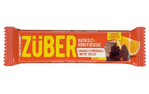 Züber Meyve Barı 40 Gr Kakaolu ve Portakallı ürün görseli 1