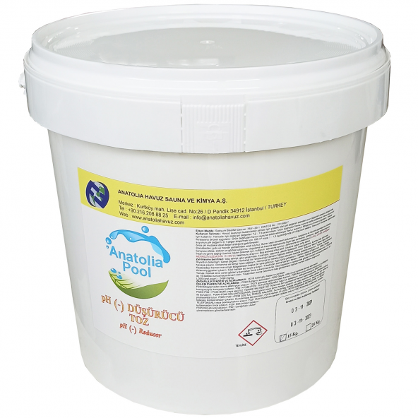 Anatolia Pool Ph (-) Düşürücü Toz 15 Kg (Ph - Reducer) ürün görseli 1