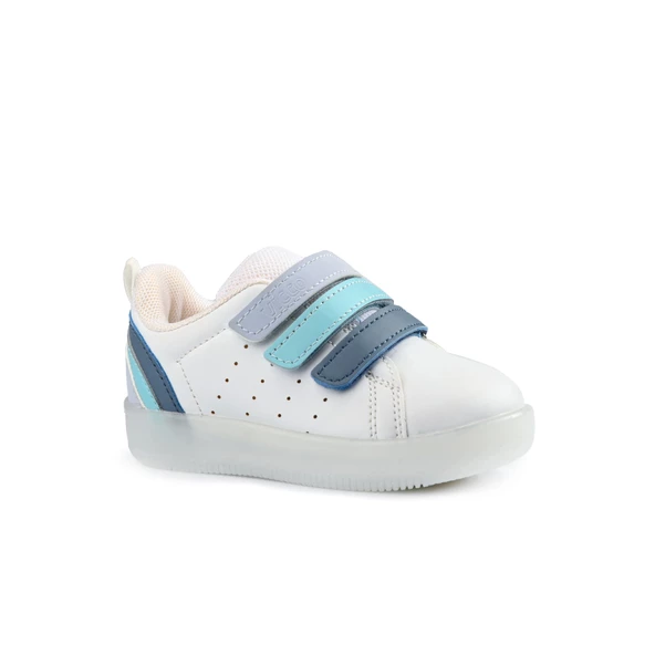 Vicco Sun Işıklı Erkek Bebe Beyaz/Mavi Sneaker ürün görseli 1