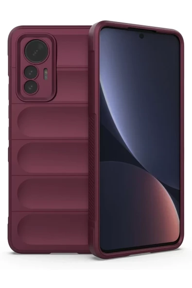 Newface Xiaomi Mi 12 Lite Kılıf Optimum Silikon - Bordo ürün görseli 1