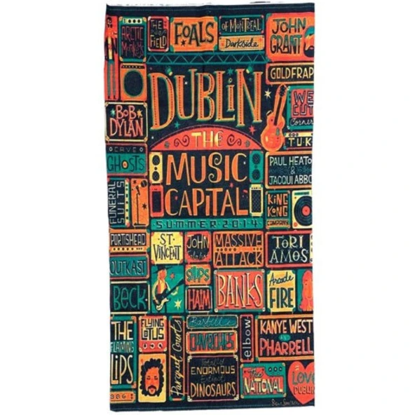 The Music Capital Temalı Buff Boyunluk Bandana No:128 ürün görseli 1
