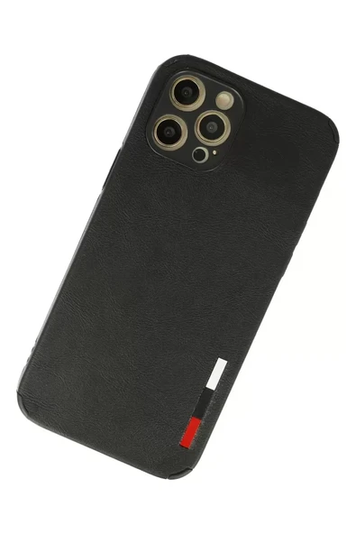 Newface Apple iPhone 12 Pro Kılıf Loop Deri Silikon - Siyah - Resim 3