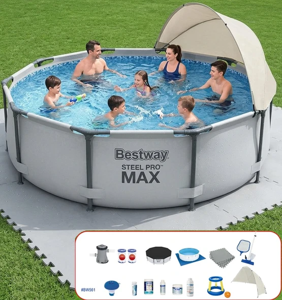 Bestway Gölgelikli Prefabrik Full Havuz Seti 305x76cm BW561 56406 ürün görseli 1