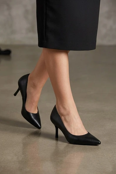 Solly Zeyn 4196 Siyah Topuklu Kadın Stiletto ürün görseli 1