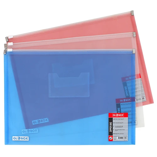Globox Fermuarlı Dosya A-4 Karışık 12 Li 6460 (1 Paket 12 Adet) ürün görseli 1