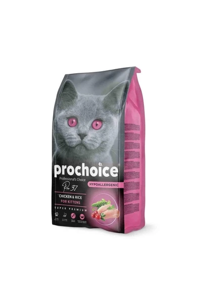ProChoice Pro 37 Tavuklu ve Pirinçli Yavru Kedi Maması 2kg ürün görseli 1