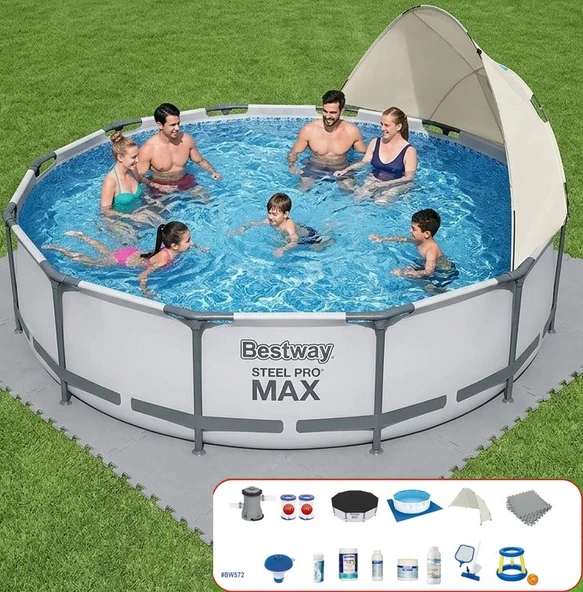 Bestway Prefabrik Gölgelikli Full Havuz Seti 366 cm x 76 cm BW572 56416 ürün görseli 1