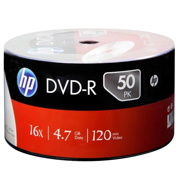 Hp DVD-R 4,7gb-120min 16x 50 li Shrink ürün görseli 1