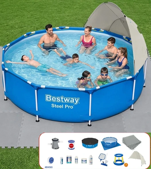 Bestway Gölgelikli Prefabrik Full Havuz Seti 305 x 76 cm BW565 56677 ürün görseli 1