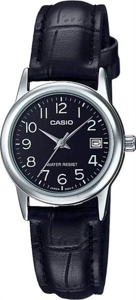 CASIO LTP-V002L-1BUDF SİYAH DERİ KORDON KADIN KOL SAATİ ürün görseli 1