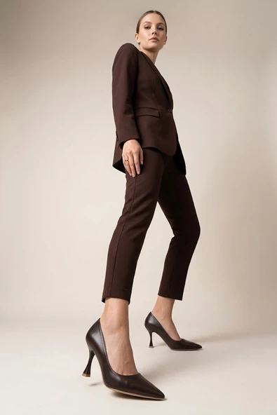 Solly Zeyn 4015 Kahve Topuklu Kadın Stiletto ürün görseli 1