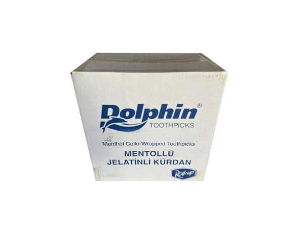 Dolphin Mentollü Jelatinli / Poşetli Ahşap Kürdan - 500 Adetlik 50 Paket ürün görseli 1