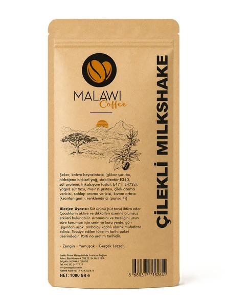 Malawi Coffee Çilekli Milkshake 1000 Gr - Resim 2