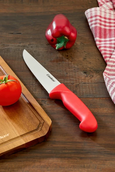 Cooker 29 cm Paslanmaz Çelik Kasap Bıçağı Kırmızı CKR4598 ürün görseli 1