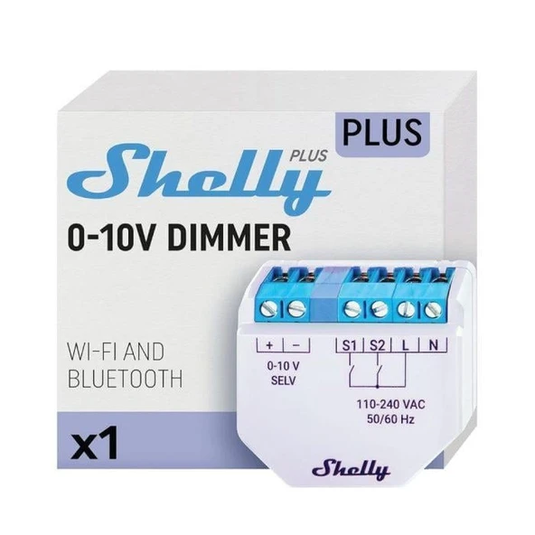Shelly Plus 0-10V Dimmer Röle ürün görseli 1