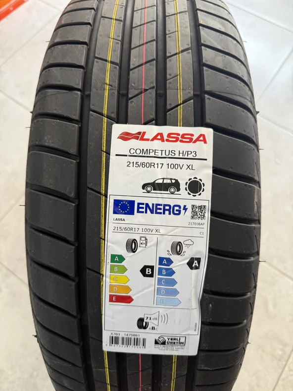 LASSA / 215/60R17 (COMPETUS H/P3) 2026 YAZLIK LASTİK (1 ADET FİYATIDIR) ürün görseli 1